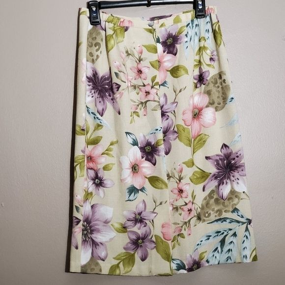 Alfred Dunner - Floral Midi Skirt NWOT - Size 8 - Picture 4 of 5